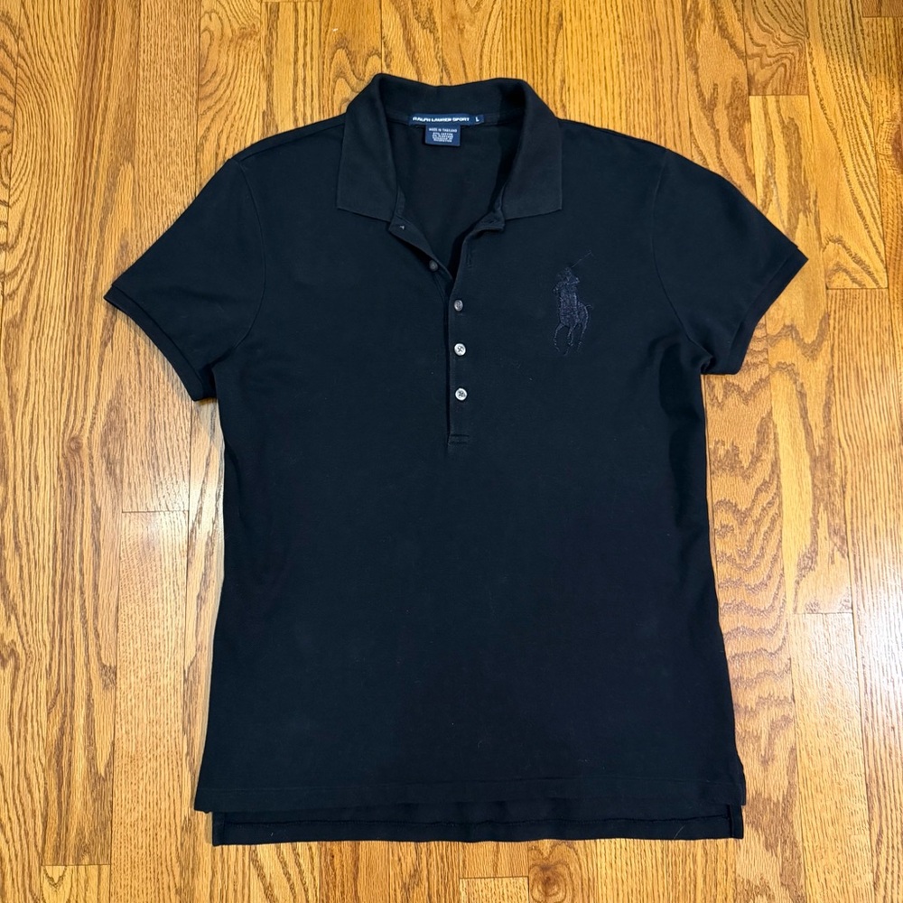 RL Big Pony Black Short Sleeve Top - Picture 4 of 11